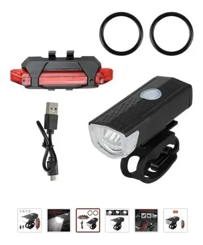 Set Luces Bicicleta Delantera Y Trasera Recargable Por Usb