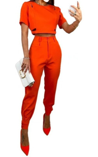 Conjunto Casual De Blusa Y Pantalón De Dos Piezas For Mujer