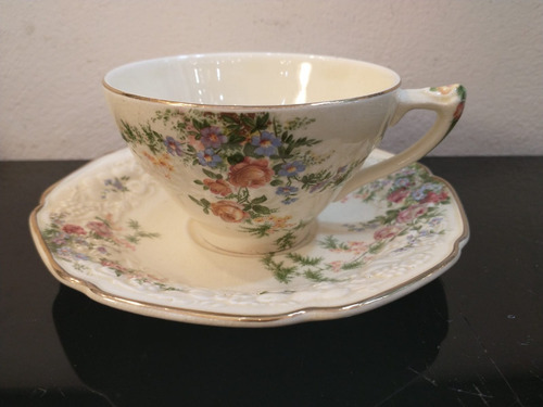 Imagen 2 de 10 de Antigua Taza De Té Loza Inglesa Crown Ducal Rosalie