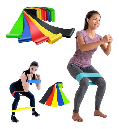 Kit 5 Faixa Elástica Super Mini Band Para Treino Exercícios