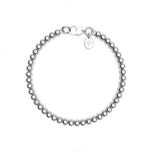 Pulsera Bolitas 4mm De Plata .925 Agálea Joyería