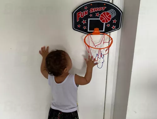 Brinquedo Tabela Cesta de Basquete com Aro + Mini Bola