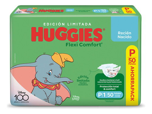 Pañales Huggies Flexi Comfort Disney 50un Talle Pequeño Género Sin género Tamaño Pequeño (P