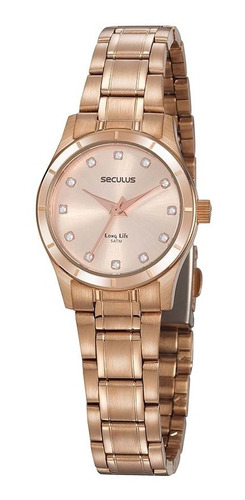 Relógio Seculus Rosé Feminino Clássico 20888lpsvra2
