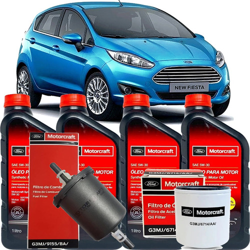 Kit Motorcraft 5w30 E Filtros Ford New Fiesta 1.6 1.5 Sigma