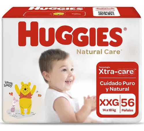 Pañales Huggies Natural Care 180 Talla Xxg