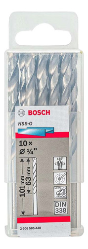 Caja De Brocas Bosh Hss-g X10 Unidades