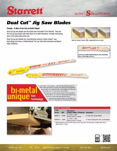 Starrett Dual Cut - Cómo cortar MELAMINA con CALADORA - Hojas de sierra  caladora para melamina 