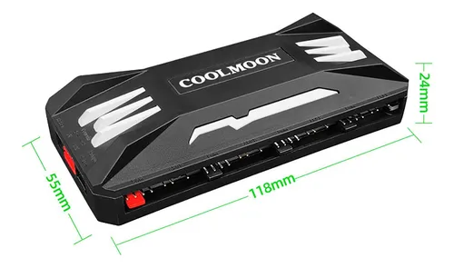 Controlador Rgb Inteligente Pwm Ventilador De Control Negro
