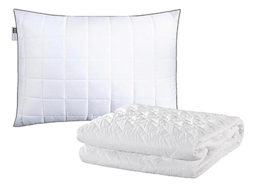 1 Almohadas Home Tiffany + 1 Protector Individual 3 Capas Blanco