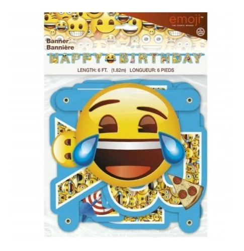 Letrero Banner Movil Emoji Emoticons Feliz Cumpleaños Happy