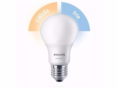 Pack X 2 Lampara Led Philips Sceneswitch Fria A Calida 9w