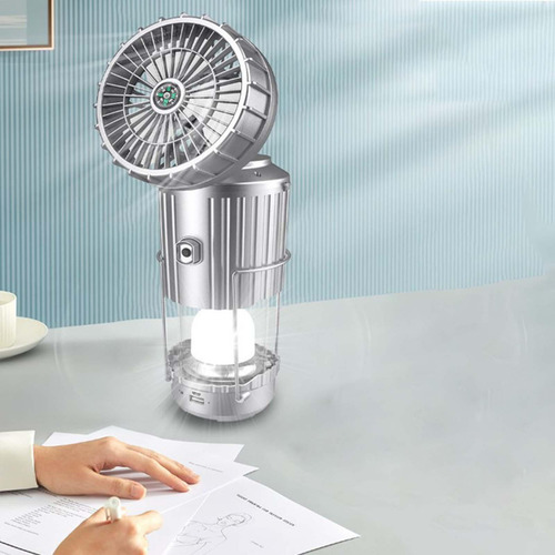Hnhnluz De Camping Con Ventilador Solar, Reflector Multifunc