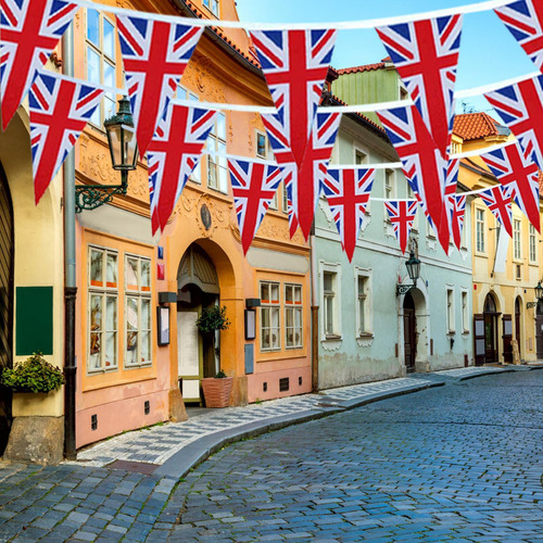 Banderines Union Jack Bandera Del Reino Colgante Británico J