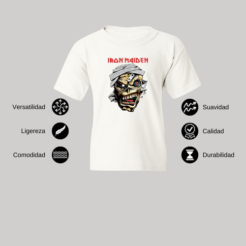 Playera Niño Niña Rock Iron Maiden Póster 898 D