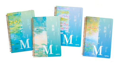 Cuaderno Libreta Anillado A5 Lineas Monet