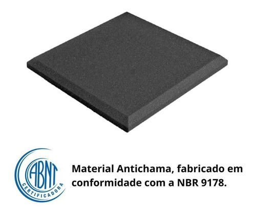 Isolador Acustico Espuma Liso Bloqueia Som Profissional50x50