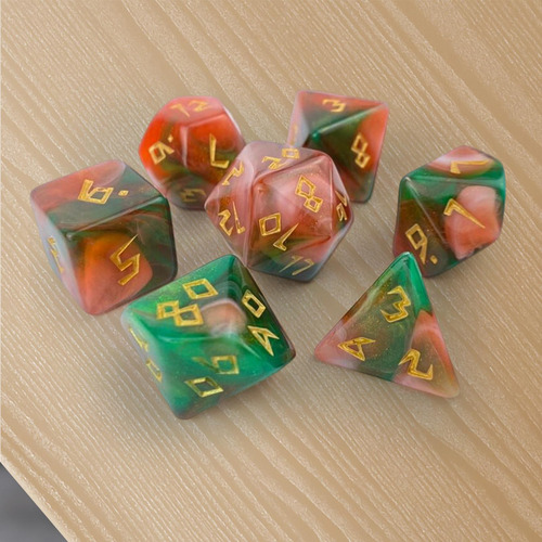 7 Uds Dados De Juego Para Juego De Mesa De Juego De Rol