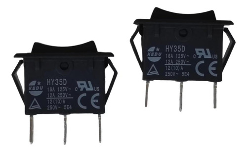 Interruptores Basculantes Integrados Hy35d De 3 Pines, 2 Uni