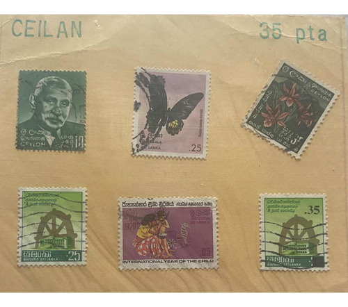 Sellos Estampillas Postalesceilán/sri Lanka.usados.