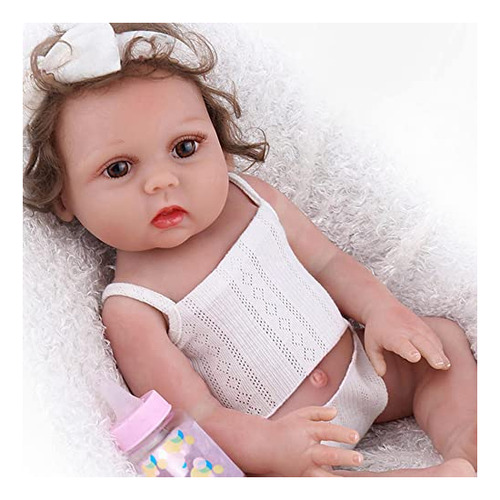 Charex Reborn Baby Girl Doll Vinyl Full Body, 18 2krsw