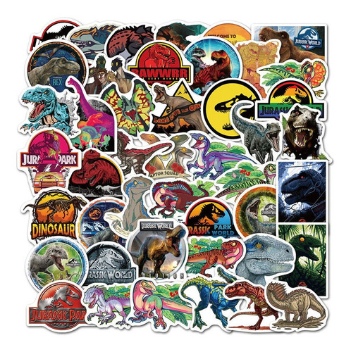Stickers Dinosaurios Jurassic Park - Pegatinas - 50 Unid
