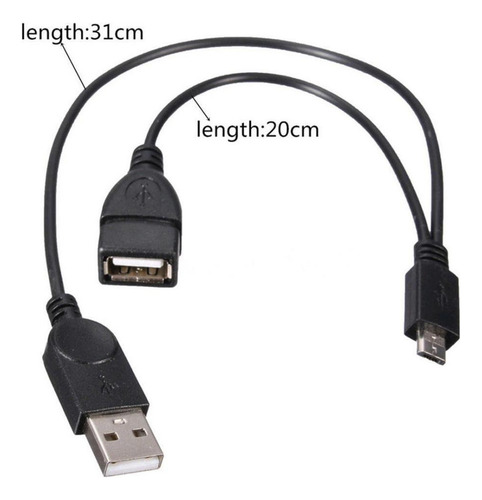 Cable Usb 2.0 De A Otg Host Power Micro Usb Y Divisor A Usb