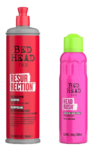 Tigi Bed Head Resurrection Shampoo 400 Ml+ Headrush 200ml