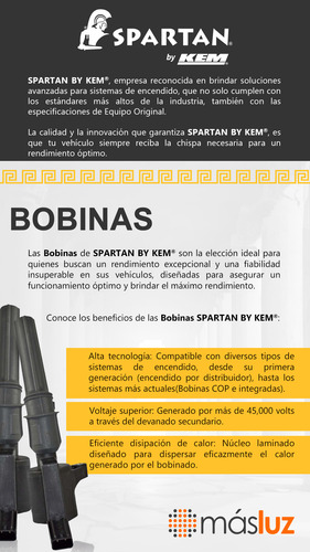 Bobina Partner 1.6l 4 Cil 2004/2012 Spartan By Kem