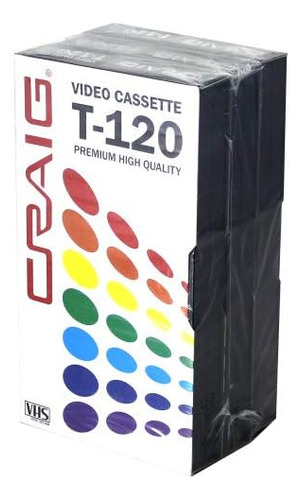 Cintas De Video Craig Cc358 Premium Blank T-120 Vhs | Paquet