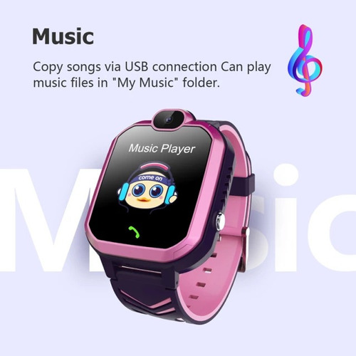 Imagen 5 de 9 de Smartwatch G7 Educativo, Juegos, Música Y Llamada Rosa