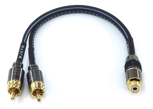 Wjstn Rca Splitter 1 Hembra 2 Adaptador Rca Y Subwoofer Mach