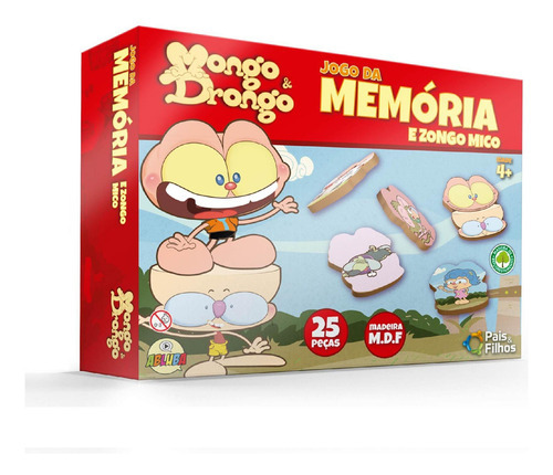 Jogo Da Memória Mongo Drongo & Zongo Mico - Pais E Filhos