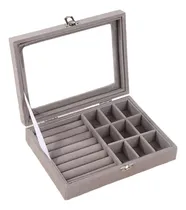 Comprar Organizador De Joyas Caja Gris Joyero Para Collares Y Anillos Caja Organizadora De Joyas Qatarshop Joyero Organizador Caja Joyero Organizador De Anillos Y Collares Joyero Portatil