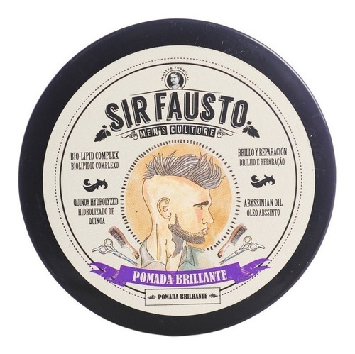 Cera Sir Fausto Men´s Culture Brillante Barbería Pomada 50gr