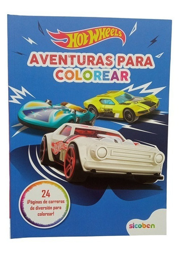 Libro De Aventuras Para Colorear Hot Wheels Sicoben