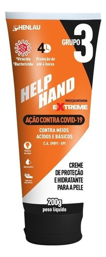 Creme Para Proteção Da Pele Help Hand G3 Extreme 200 Gramas