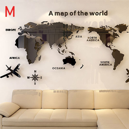 Mapa Del Mundo En 3d Para Decoración De Pared 120*60 Cm