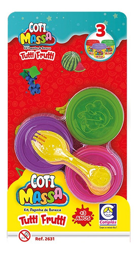 Brinquedo Coti Massa Tutti Frutti Kit Papinha De Boneca