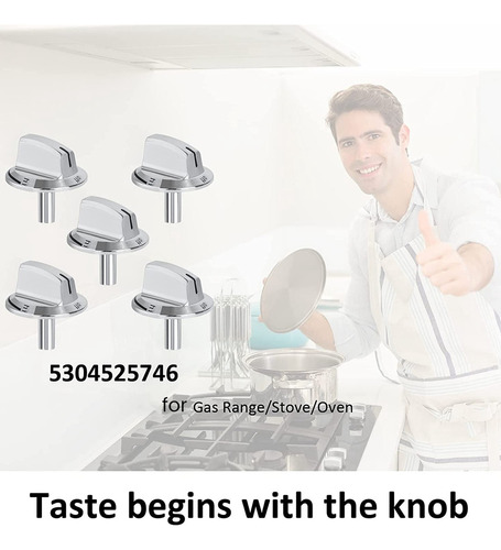 Paquete De 5 Pomos De Estufa De Vástago Largo Upgrade 530452