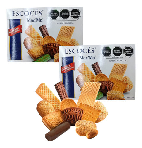 Galletas Escoses Surtidas 3 Pz C/u 330 G Mac Ma