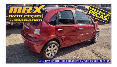 Sucata Citroen C3 Exclusive 1.4 Flex 8v 2012 Pecas