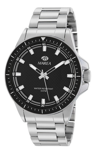 Marea Watch B4131501 Color de la correa Plateado Color del bisel Negro Color del fondo Negro