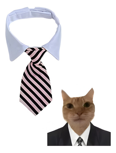 Corbata Ajustable Para Perros Y Gatos, Corbata De Rayas