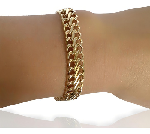 Pulseira Lacraia Grossa Ouro 18k 750 17 Cm Diâmetro 5 Cm