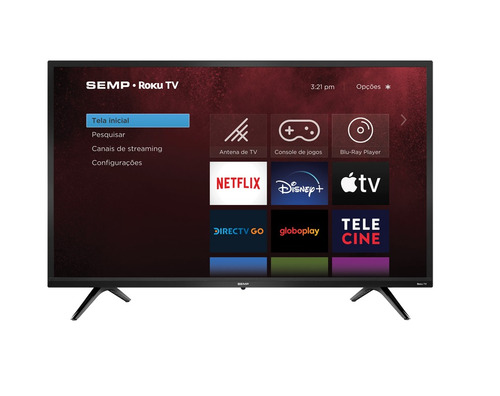 Imagem 4 de 6 de Smart Tv 32 Semp Roku R5500 Led Hd 3 Hdmi 1 Usb Wi-fi