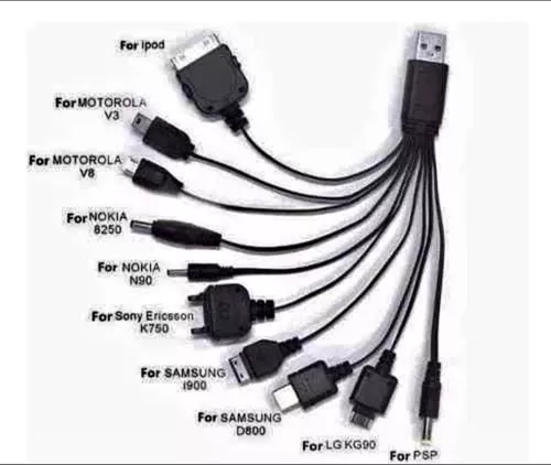 Cable Usb Multicargador Celulares Tipo Pulpo Usb 10 En 1