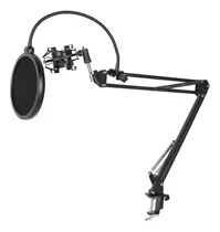 Comprar Kit Soporte Para Microfono Condensador Brazo Antipop Y Araña Color Negro