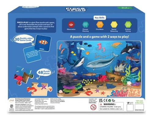 Skillmatics Floor Puzzle & Game - Piece & Play Underwater An