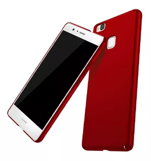 Capa Case Rigida Vermelha Huawei P9 Lite Pelicula Em Vidro